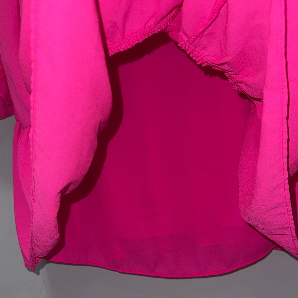 CeCe Hot Pink Long balloon Sleeve Dress - Picture 8 of 10